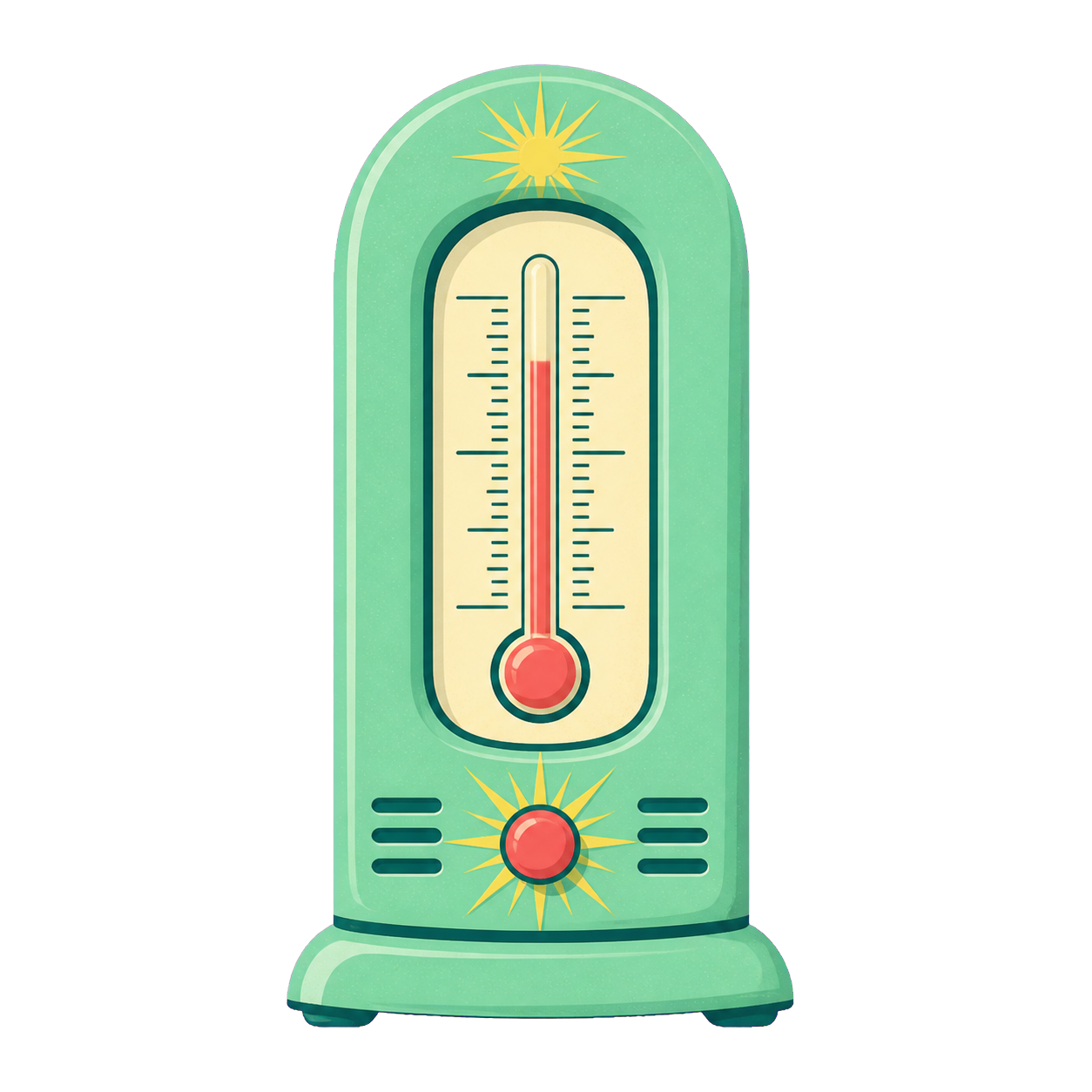 Retro mint-green thermometer