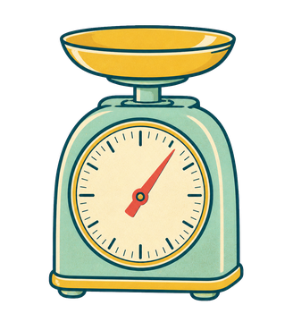 Retro kitchen scale